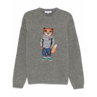 Maison Kitsuné Men's 'Dressed Fox-Intarsia' Sweater