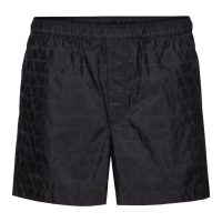 Valentino Men's 'Optical V Elasticated-Waist' Swimming Shorts