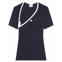 Courrèges 'Slash Contrast' T-Shirt für Damen