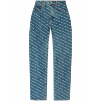 Alexander Wang Women's 'Logo Print Sequined Mid-Rise Straight Leg' Trousers