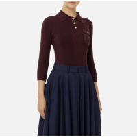 Elisabetta Franchi Langärmeliges Poloshirt für Damen