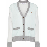 Maison Kitsuné Cardigan 'Baby Fox Patch Color Block' pour Femmes