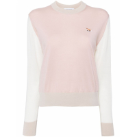 Maison Kitsuné Pull 'Baby Fox Patch Colour Block' pour Femmes