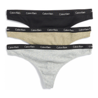 Calvin Klein Tangas 'Ribbed' pour Femmes - 3 Pièces