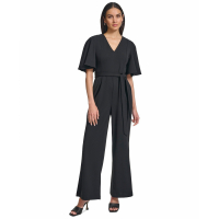 Calvin Klein Combinaison  'Flutter-Sleeve Wide-Leg' pour Femmes