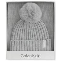 Calvin Klein Ensemble bonnet et écharpe 'Faux-Fur Pom Boxed' pour Femmes - 2 Pièces