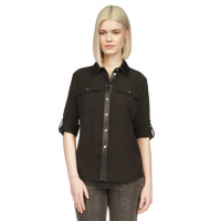 Michael Kors Chemise 'Vegan Leather Trim' pour Femmes