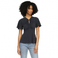 Michael Kors Top 'Flutter Sleeve Keyhole' pour Femmes