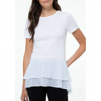 Michael Kors T-shirt 'Short Sleeve Tiered Hem' pour Femmes