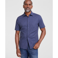 Michael Kors Chemise à manches courtes 'Button-Front Heathered' pour Hommes