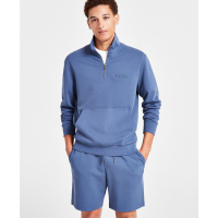 Michael Kors Men's 'Textured-Logo Quarter-Zip' Sweatshirt