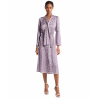 Michael Kors Robe Midi 'Snake-Print Bell-Sleeve with Chain Belt' pour Femmes