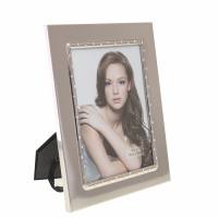 Aulica Iron Nickel Plated Frame With Crystals 13 x 18 cm