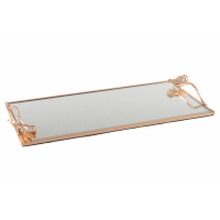 Aulica Mirror Rectangular Tray Ginko Gold