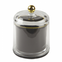 Aulica Black & Gold Candle With Bell Cover