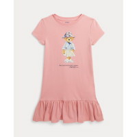 Ralph Lauren 'Polo Bear Cotton Jersey Tee Dress' für Kleine Mädchen