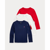 Ralph Lauren 'Cotton Jersey Long-Sleeve Tee 3-Pack' für Kleine Mädchen