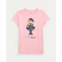 Ralph Lauren 'Polo Bear Cotton Jersey Tee' für Kleine Mädchen