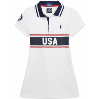 Polo Ralph Lauren 'Team USA Stretch Mesh Polo Dress' für kleinkind & kleine Mädchen