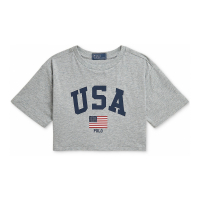 Polo Ralph Lauren 'Team USA Cotton Jersey Boxy Tee' für kleinkind & kleine Mädchen