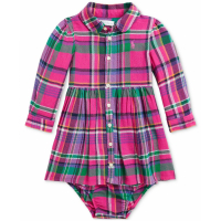 Polo Ralph Lauren 'Cotton Plaid Twill Dress' für Baby Mädchen