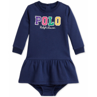 Polo Ralph Lauren 'Logo Appliqués Fleece Dress' für Baby Mädchen