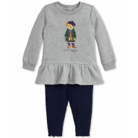 Polo Ralph Lauren 'Polo Bear Sweatshirt & Legging Set' für Baby Mädchen