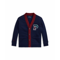 Polo Ralph Lauren 'Fleece Letterman V-Neck Cardigan Shirt' für Kleinkind & Kleiner Junge