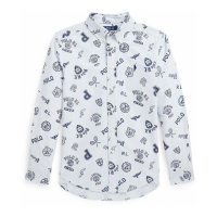 Polo Ralph Lauren 'Striped Cotton Oxford Graphic Shirt' für großes Jungen