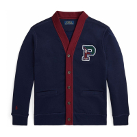 Polo Ralph Lauren 'Fleece Letterman V-Neck Cardigan Shirt' für großes Jungen