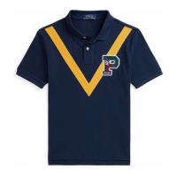 Polo Ralph Lauren 'Cotton Mesh Letterman Polo Shirt' für großes Jungen