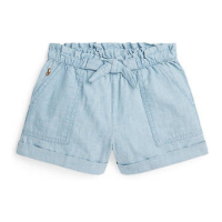 Ralph Lauren 'Cotton Chambray Camp Shorts' für Kleine Mädchen