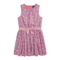 Ralph Lauren 'Floral Cotton Poplin Dress' für große Mädchen