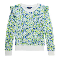 Ralph Lauren 'Floral Ruffled French Terry Sweatshirt' für große Mädchen