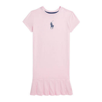 Ralph Lauren 'Big Pony Pleated Cotton Jersey Tee Dress' für große Mädchen