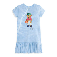 Ralph Lauren 'Tie Dye Polo Bear Cotton T-Shirt Dress' für große Mädchen