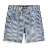 Ralph Lauren 'Indigo Striped Denim Carpenter Shorts' für Kleiner Jungen