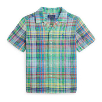 Ralph Lauren 'Plaid Linen Camp Shirt' für Kleiner Jungen