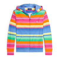 Ralph Lauren 'Striped Spa Terry Full Zip Hoodie' für großes Jungen