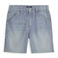 Ralph Lauren 'Indigo Striped Denim Carpenter Shorts' für großes Jungen