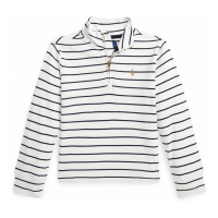 Ralph Lauren Kids 'Striped Cotton Quarter-Zip Pullover' pour Enfant et petit garçon