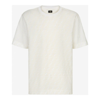 Fendi Men's 'T-Shirt - T-Shirt Aus Pikee In Weiß' T-Shirt