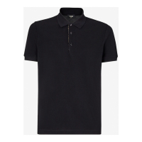 Fendi Men's 'Polo Shirt - Black Piqué Polo Shirt' Polo Shirt