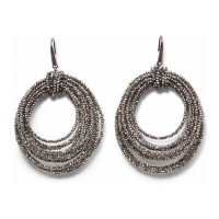 Brunello Cucinelli Boucles d'oreilles 'Vetro Beaded Hoop' pour Femmes