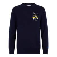 Mc2 Saint Barth Men's 'Heron With Special Weekend Snoopy Embroidery | Snoopy Peanuts Sp' Sweater