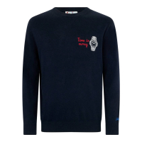 Mc2 Saint Barth Men's 'Heron With Time Is Money Embroidery' Sweater