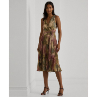 LAUREN Ralph Lauren Robe sans manches 'Floral Metallic' pour Femmes