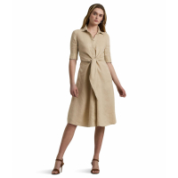 LAUREN Ralph Lauren Robe chemise 'Tie-Front Linen' pour Femmes