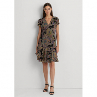 LAUREN Ralph Lauren Robe 'Paisley Crinkle Georgette Drop Waist' pour Femmes