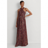 LAUREN Ralph Lauren Robe de soirée 'Paisley Metallic Chiffon Halter' pour Femmes